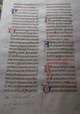 Medieval Manuscript;- 14th. Century