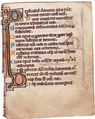 Medieval Manuscript;- Illuminated, Early 13th. Century;-